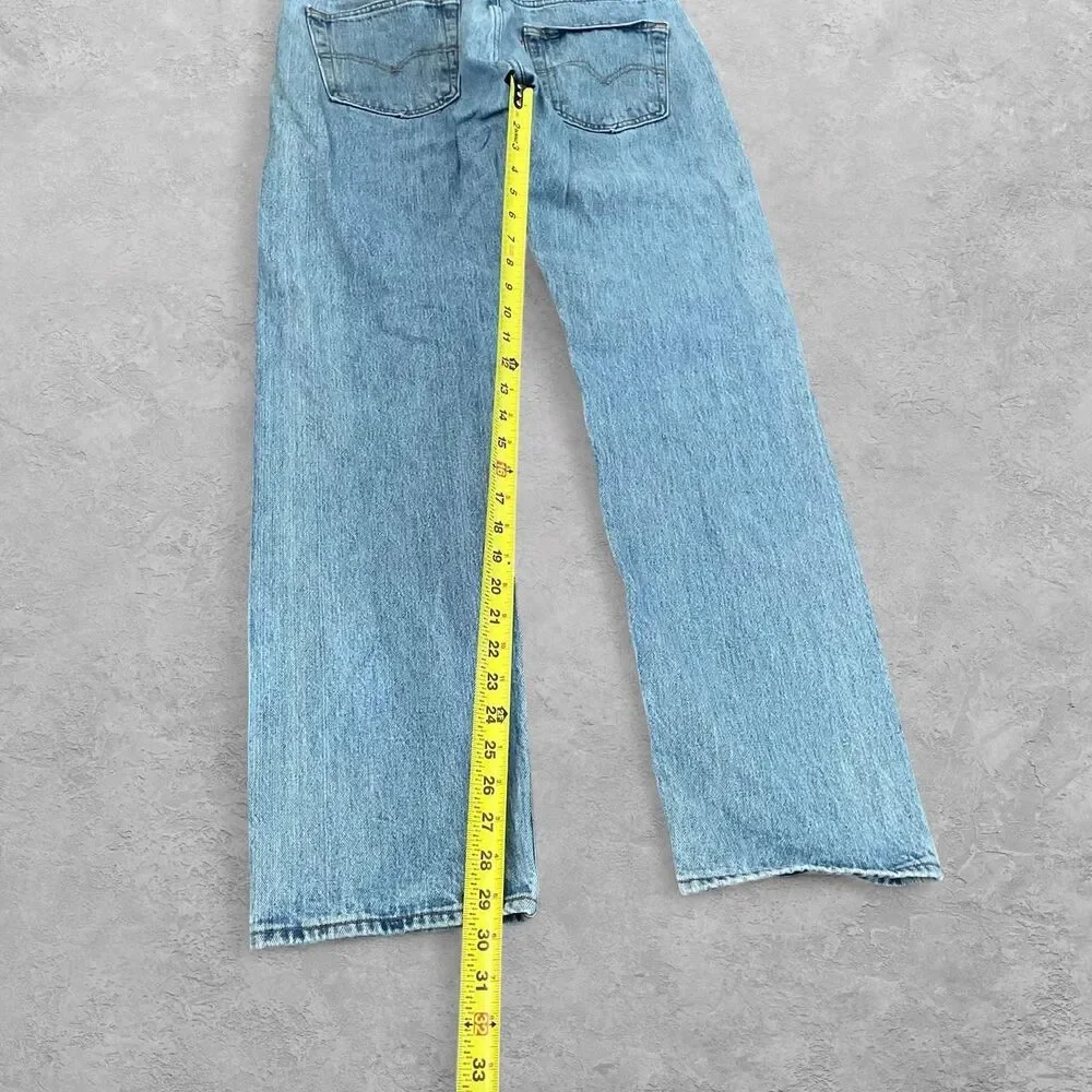 Levi's 501 Mens Straight Leg Jeans 32x32 Blue Denim Button Fly Y2K